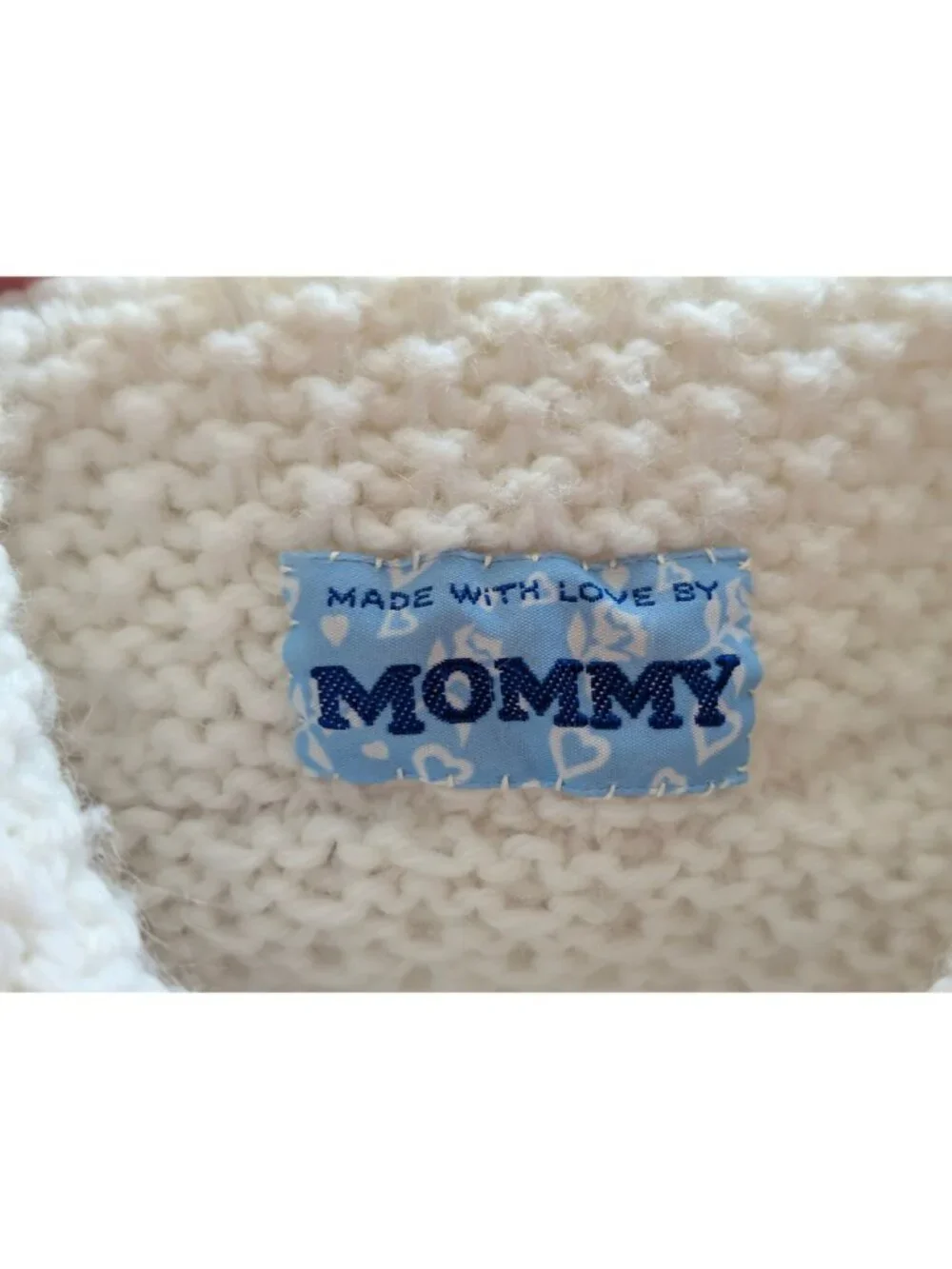 Handmade White Knit Wool Toddler Cape With Peter Pan Collar & Double Breasted Bu